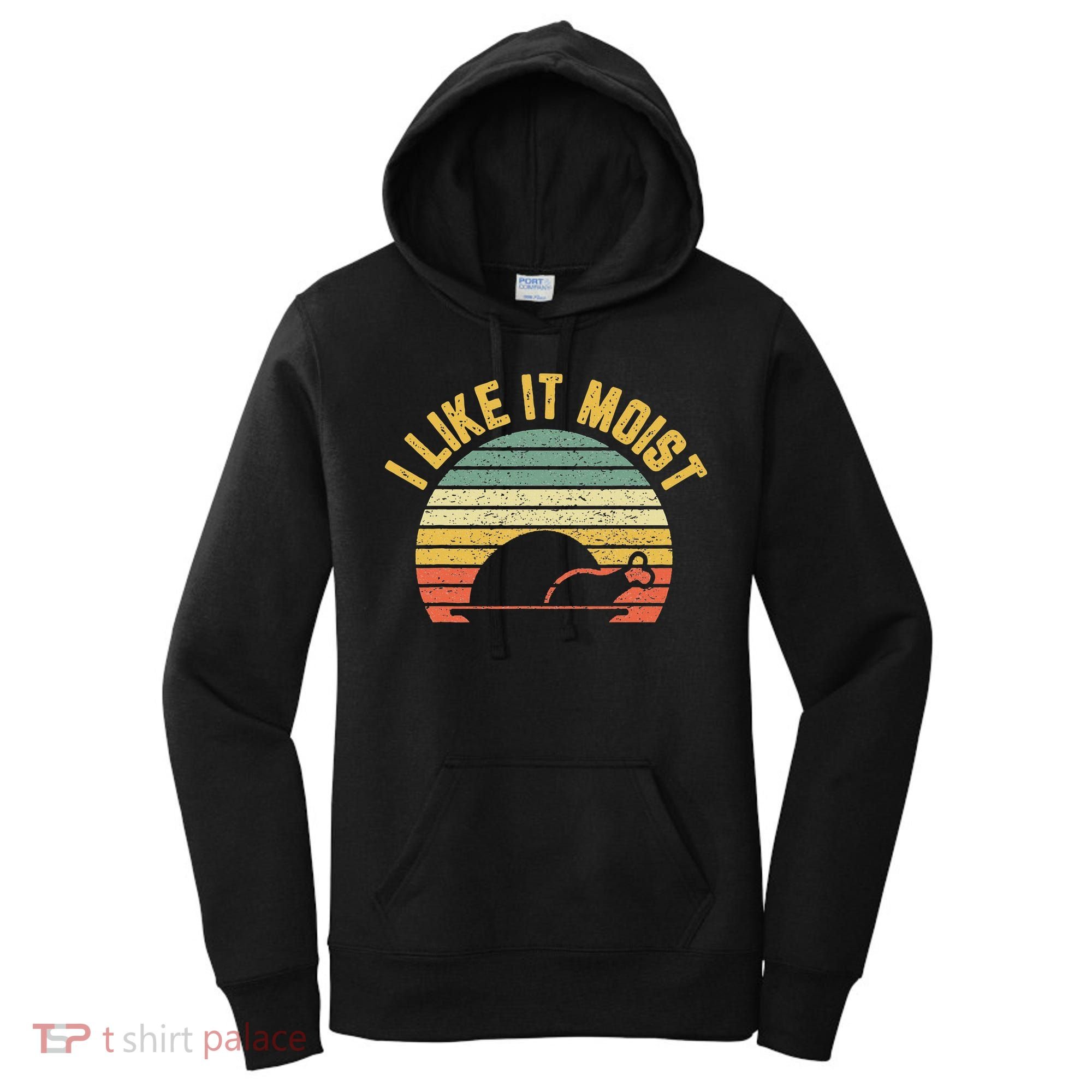 I Like It Moist Retro Funny Thanksgiving Women's Hoodie