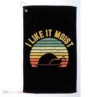I Like It Moist Retro Funny Thanksgiving Golf Towel thumb 0