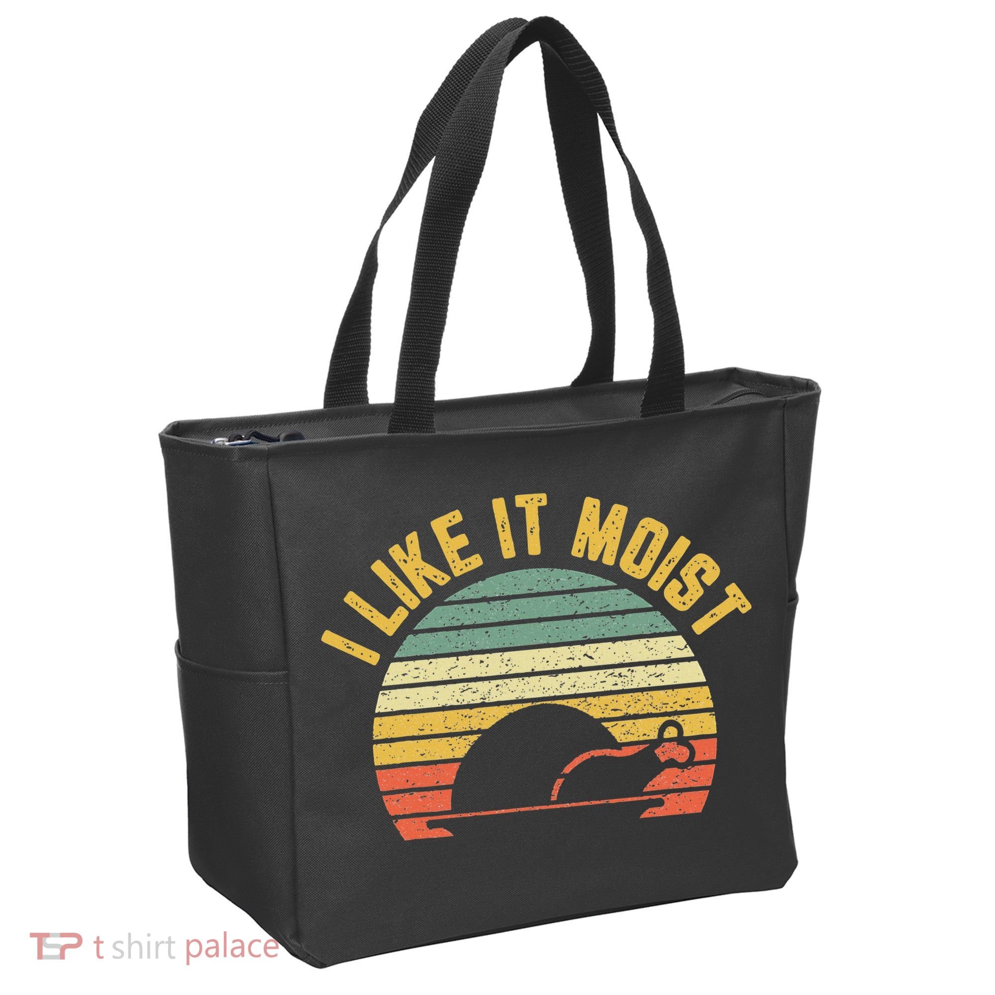 I Like It Moist Retro Funny Thanksgiving Tote Bag