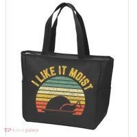 I Like It Moist Retro Funny Thanksgiving Tote Bag thumb 3
