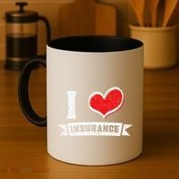 I Love Insurance Agents Occupation Job Profession Coffee Mug thumb 4