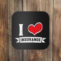 I Love Insurance Agents Occupation Job Profession Coaster thumb 0