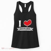 I Love Insurance Agents Occupation Job Profession Women's Tank Top thumb 0