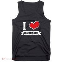 I Love Insurance Agents Occupation Job Profession Tank Top thumb 0