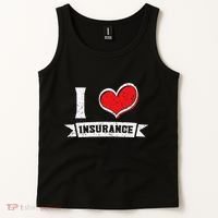 I Love Insurance Agents Occupation Job Profession Tank Top thumb 2