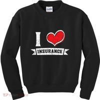 I Love Insurance Agents Occupation Job Profession Kids Sweatshirt thumb 0