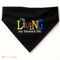 IM Living In My Blessed Life USA-Made Doggie Bandana thumb 0
