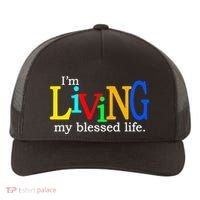 IM Living In My Blessed Life Yupoong Adult 5-Panel Trucker Hat thumb 0