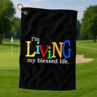 IM Living In My Blessed Life Golf Towel thumb 1