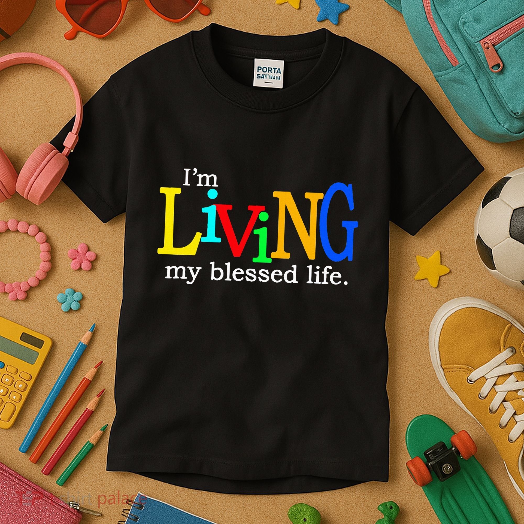 IM Living In My Blessed Life Kids T-Shirt
