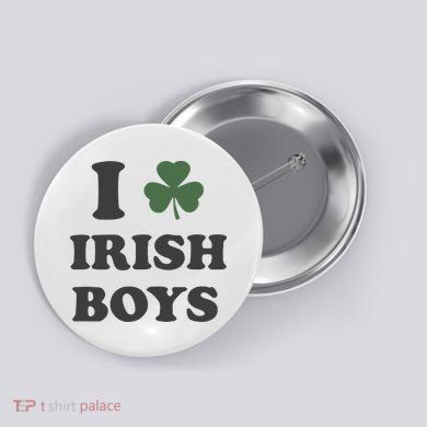 I Love Irish Boy St Patricks Day Button