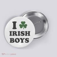 I Love Irish Boy St Patricks Day Button thumb 0