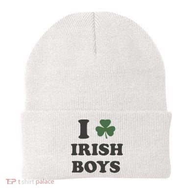 I Love Irish Boy St Patricks Day Beanie