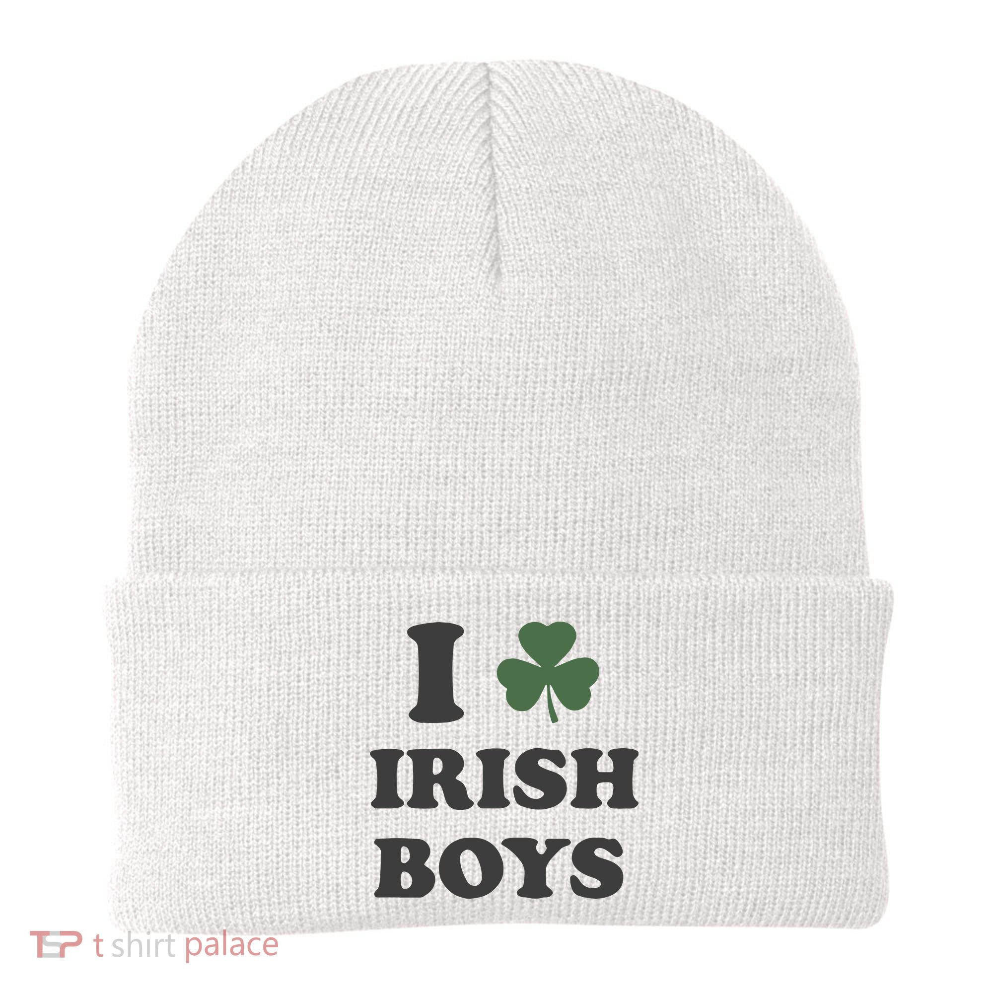 I Love Irish Boy St Patricks Day Beanie