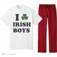 I Love Irish Boy St Patricks Day Pajama Set thumb 0