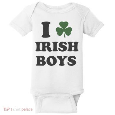 I Love Irish Boy St Patricks Day Baby Bodysuit