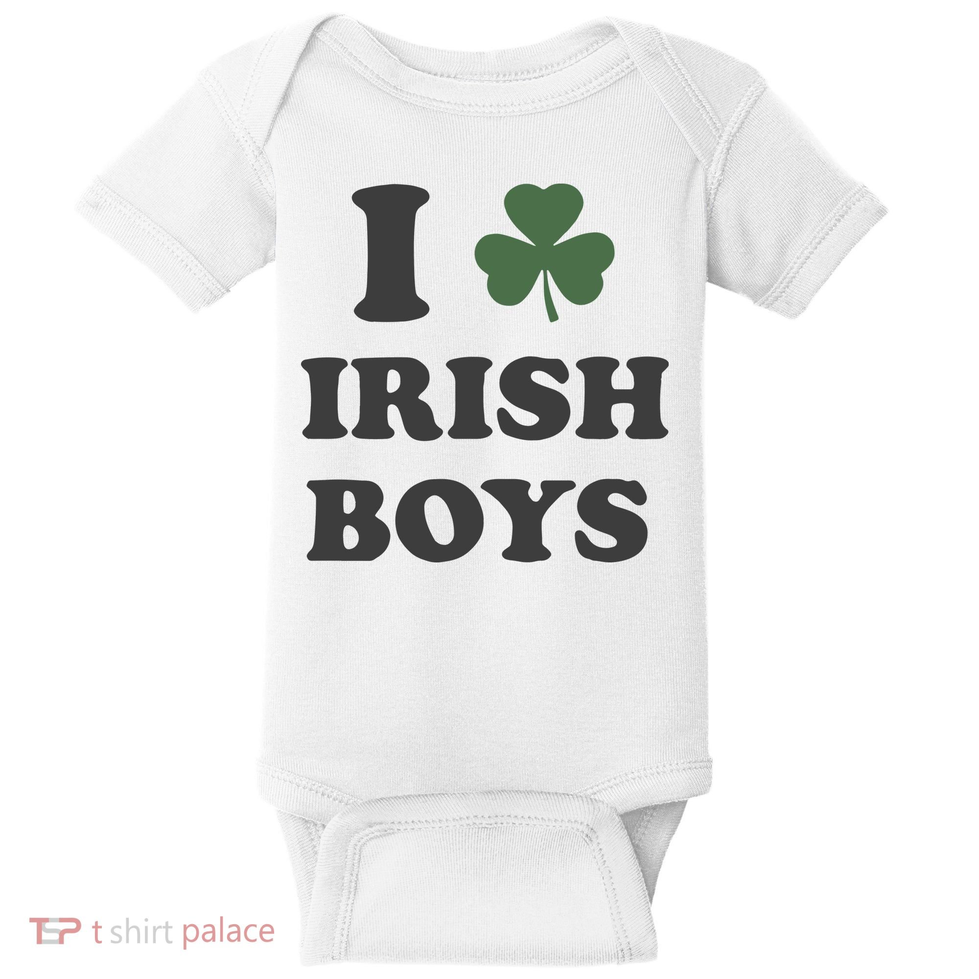 I Love Irish Boy St Patricks Day Baby Bodysuit
