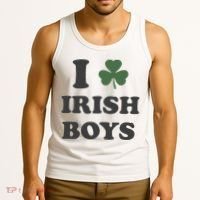 I Love Irish Boy St Patricks Day Tank Top thumb 3