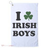 I Love Irish Boy St Patricks Day Golf Towel thumb 0