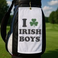 I Love Irish Boy St Patricks Day Golf Towel thumb 2