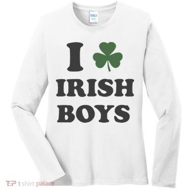 I Love Irish Boy St Patricks Day Women's Long Sleeve Shirt