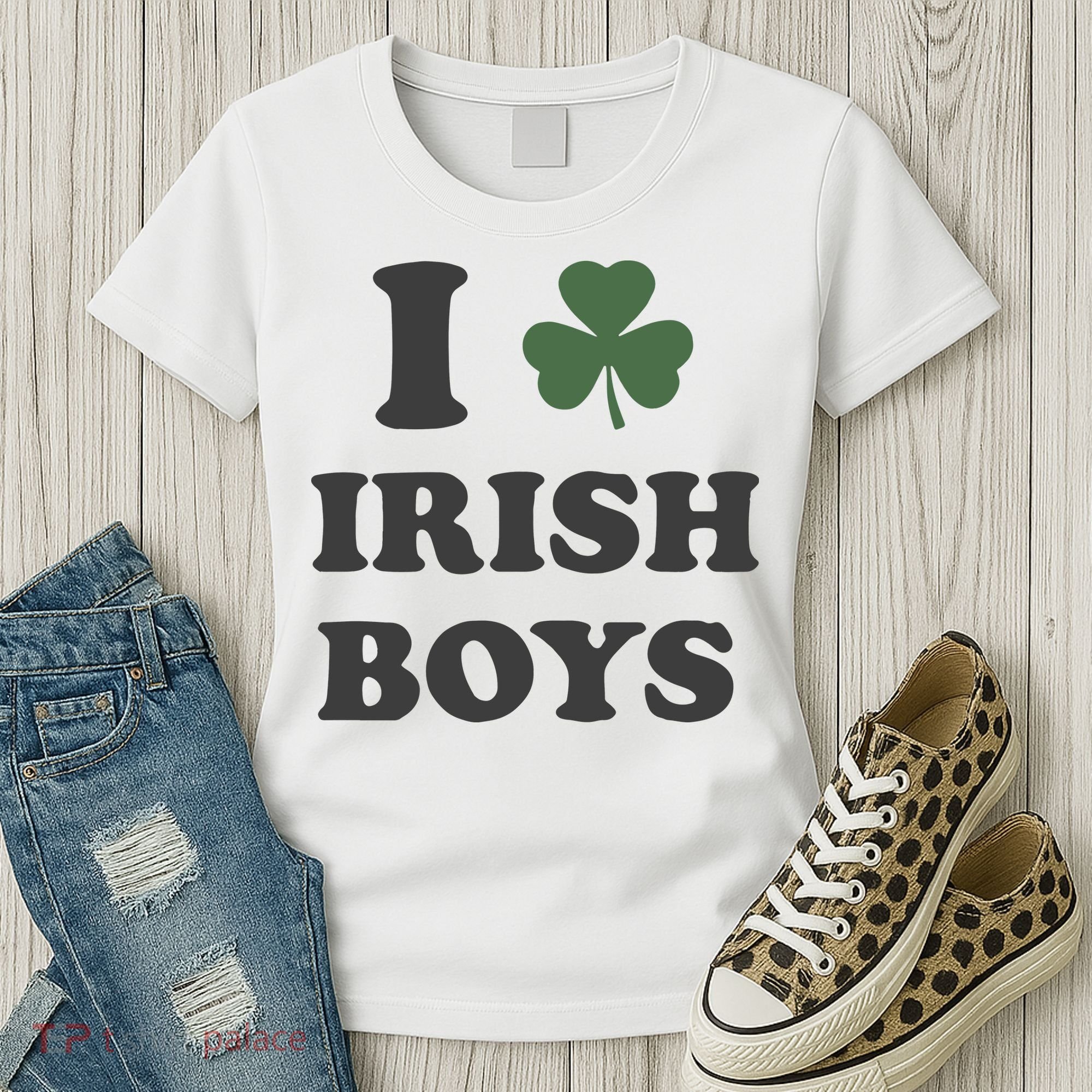 I Love Irish Boy St Patricks Day Women's T-Shirt