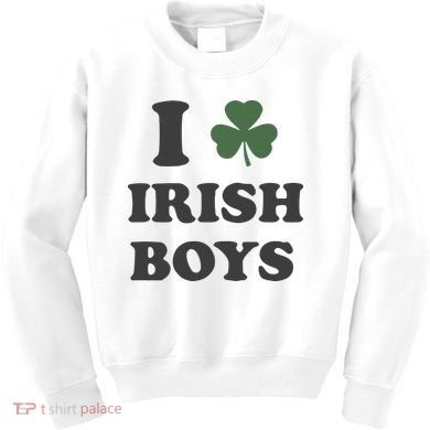 I Love Irish Boy St Patricks Day Kids Sweatshirt