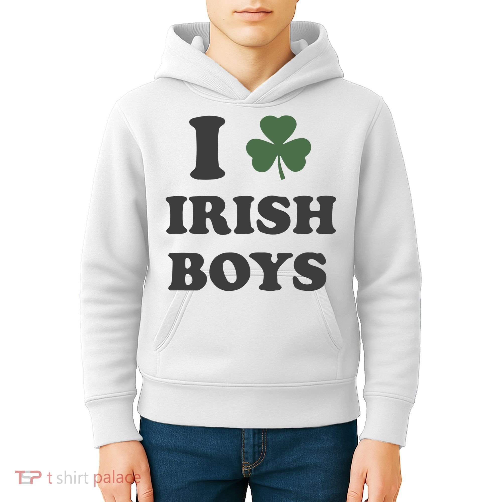 I Love Irish Boy St Patricks Day Kids Hoodie