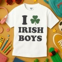 I Love Irish Boy St Patricks Day Kids T-Shirt thumb 3