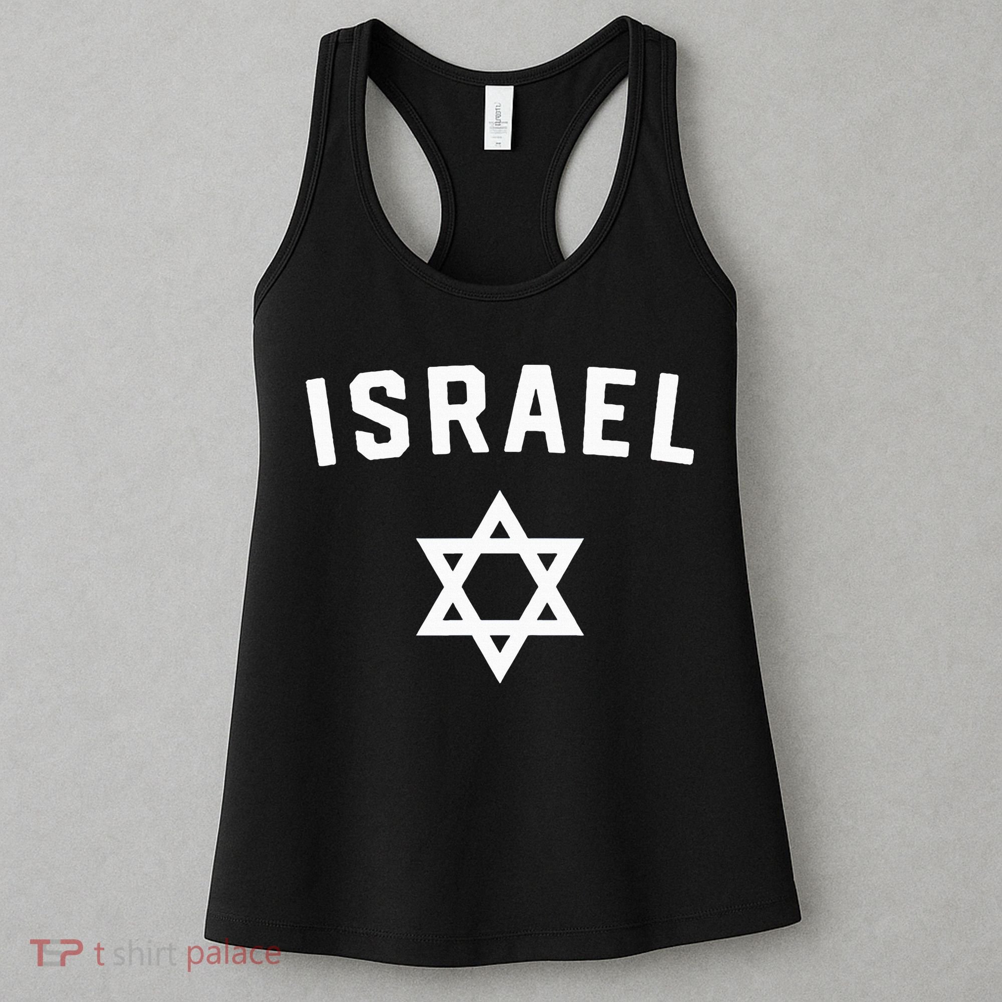 I Love Israel Minimalist Israeli Flag Women's Tank Top