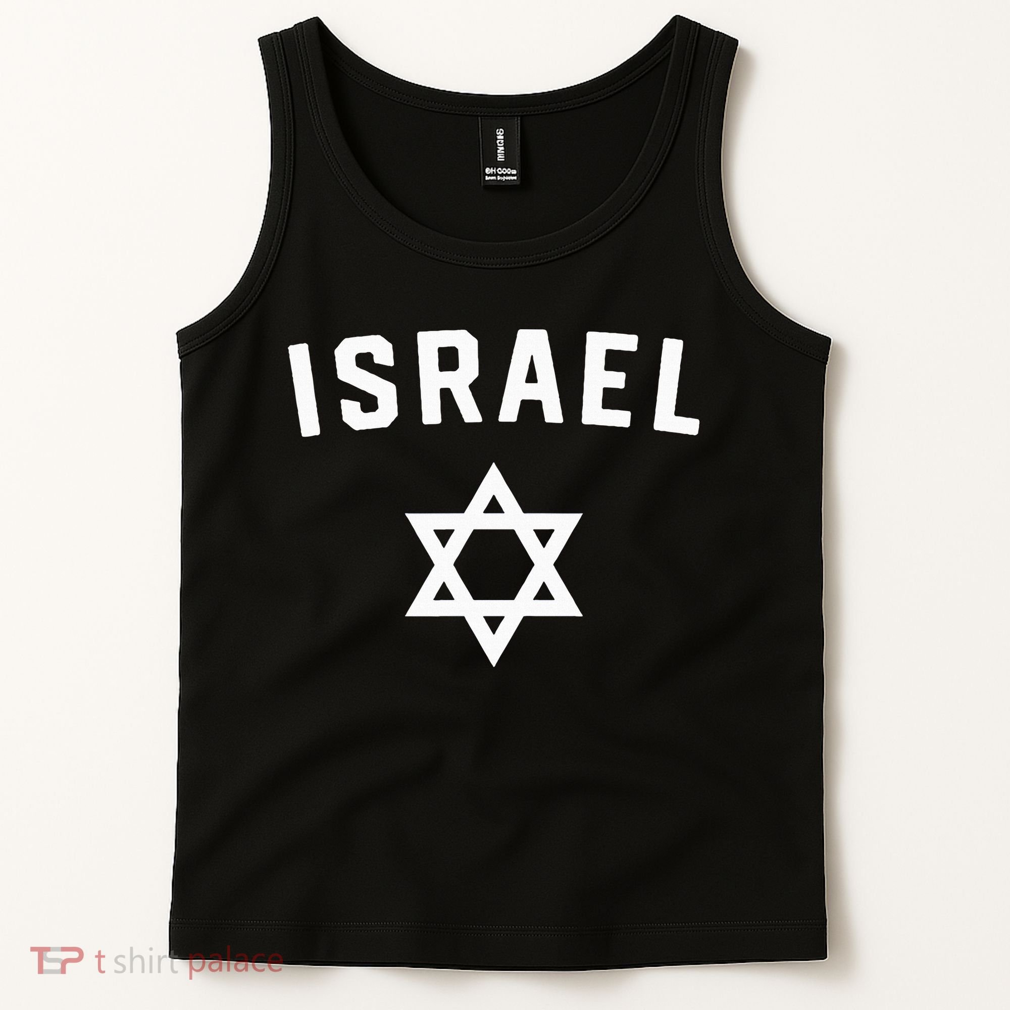I Love Israel Minimalist Israeli Flag Tank Top