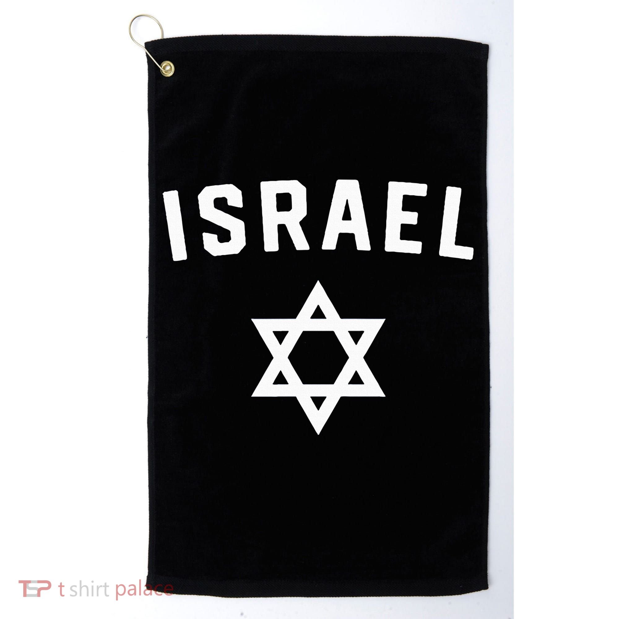 I Love Israel Minimalist Israeli Flag Golf Towel