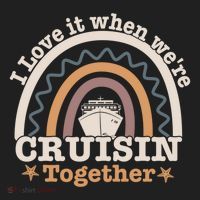 I Love It When Were Cruisin Together Funny Cruise Rainbow Great Gift Beanie thumb 2