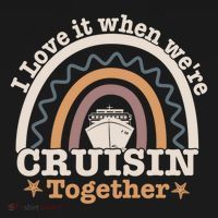 I Love It When Were Cruisin Together Funny Cruise Rainbow Great Gift Women's Hoodie thumb 2