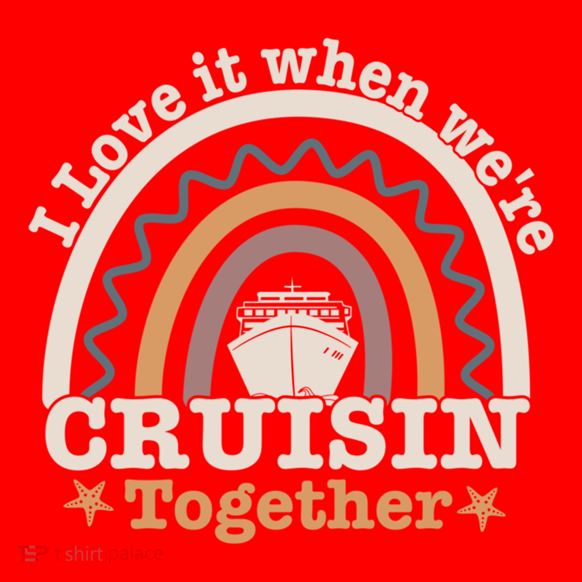 I Love It When Were Cruisin Together Funny Cruise Rainbow Great Gift Santa Hat