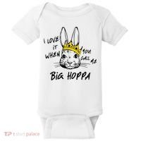 I Love It When You Call Me Big Hoppa Bunny Easter Day Funny Baby Bodysuit thumb 0