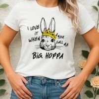 I Love It When You Call Me Big Hoppa Bunny Easter Day Funny Women's T-Shirt thumb 2