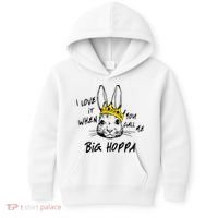 I Love It When You Call Me Big Hoppa Bunny Easter Day Funny Kids Hoodie thumb 0