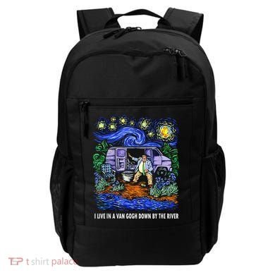 I Live In A Van Down By The River Graphic Tee Funny Art Backpack