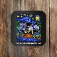 I Live In A Van Down By The River Graphic Tee Funny Art Coaster thumb 0