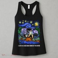 I Live In A Van Down By The River Graphic Tee Funny Art Women's Tank Top thumb 3