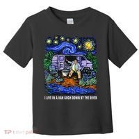 I Live In A Van Down By The River Graphic Tee Funny Art Toddler T-Shirt thumb 0