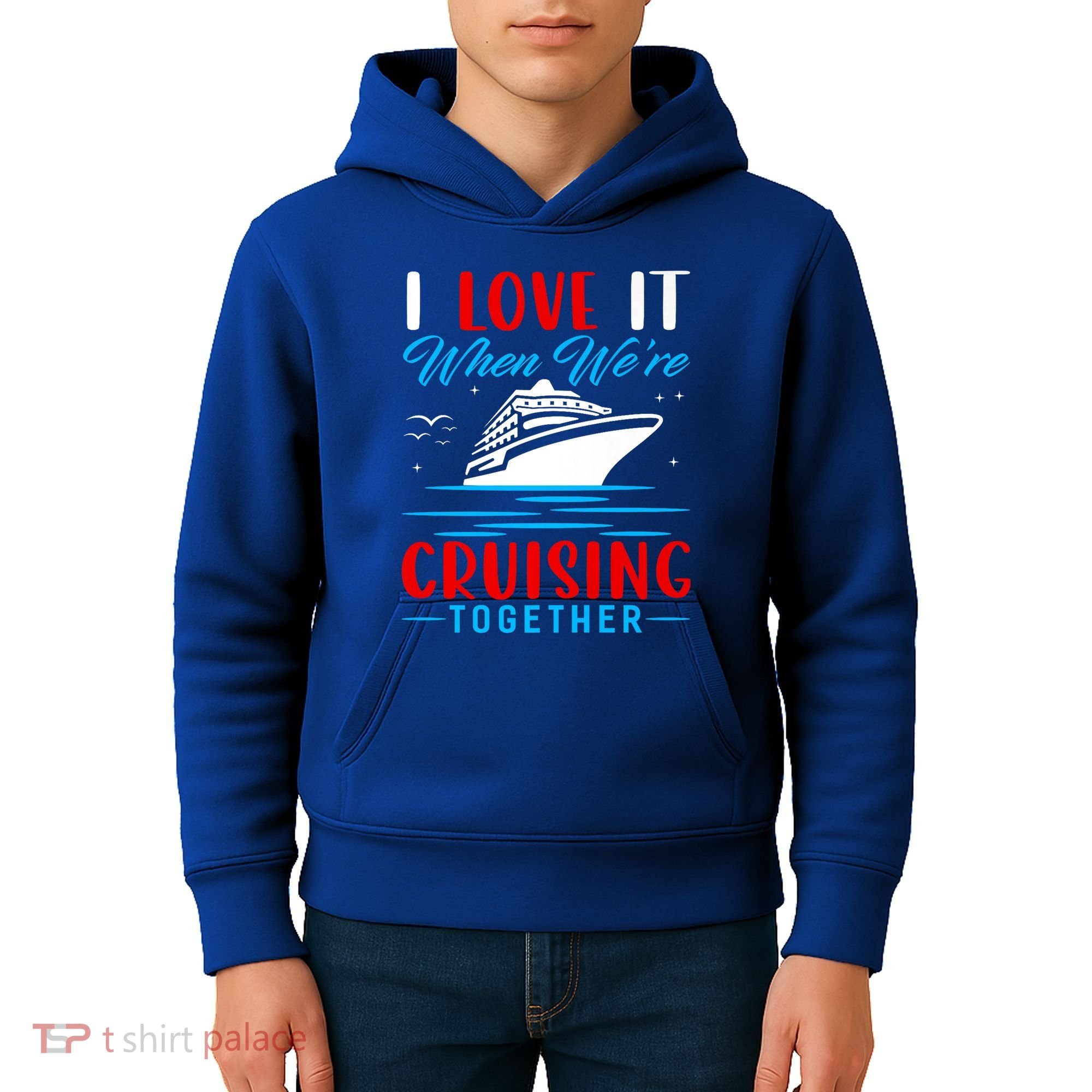 I Love It When Were Cruisin Together Gift Funny Cruise Cool Gift Kids Hoodie