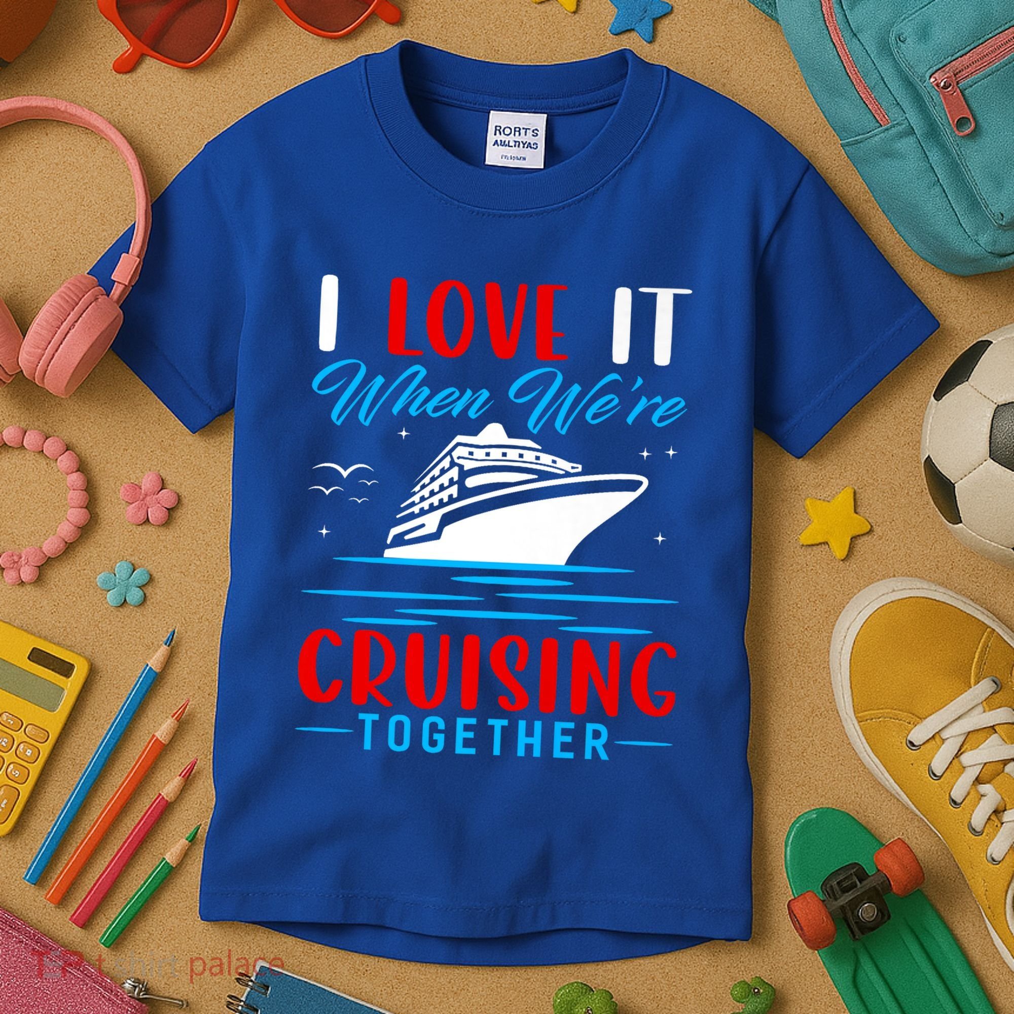 I Love It When Were Cruisin Together Gift Funny Cruise Cool Gift Kids T-Shirt