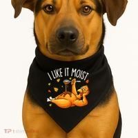 I Like It Moist Funny Turkey Thanksgiving USA-Made Doggie Bandana thumb 1