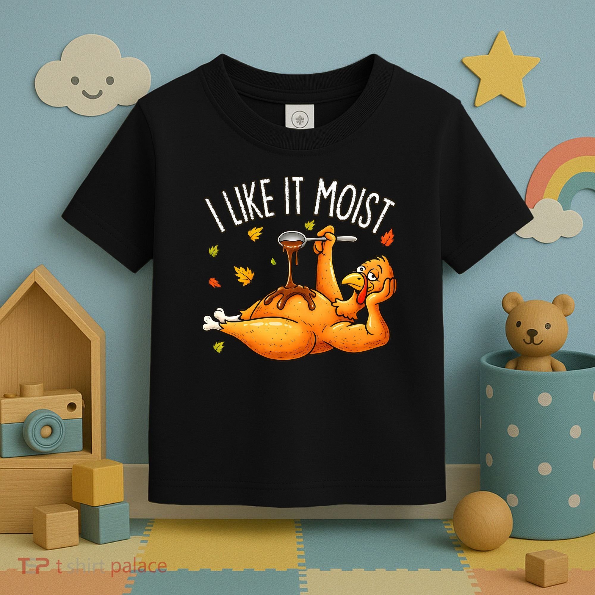 I Like It Moist Funny Turkey Thanksgiving Toddler T-Shirt
