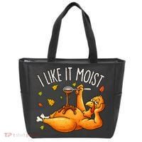 I Like It Moist Funny Turkey Thanksgiving Tote Bag thumb 0
