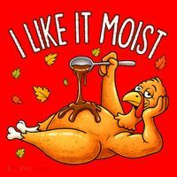 I Like It Moist Funny Turkey Thanksgiving Santa Hat thumb 1
