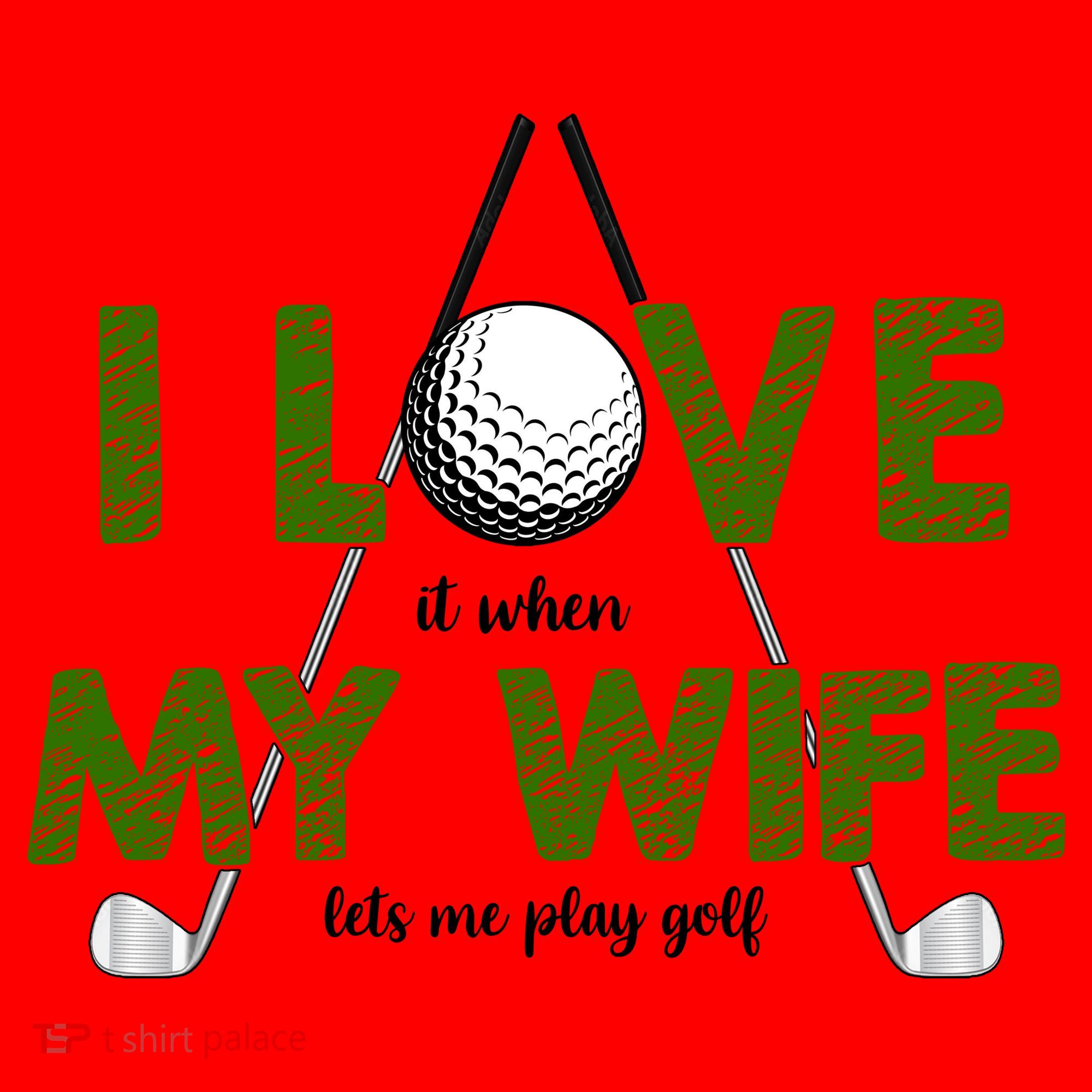 I Love It When My Wife Let's Me Play Golf Santa Hat