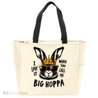 I Love It When You Call Me Big Hoppa Bunny Easter Kids Tote Bag thumb 0